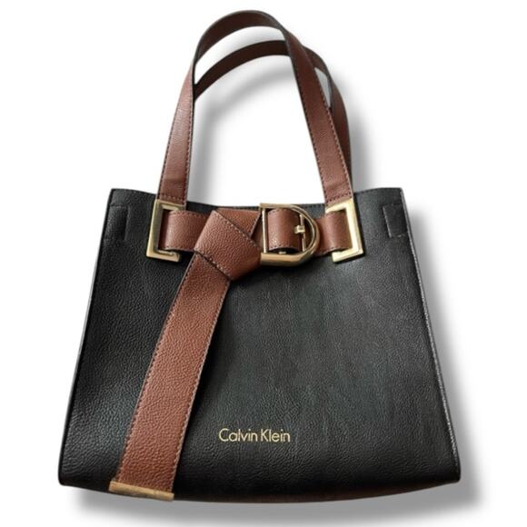 Calvin Klein Black and Brown Shoulder Bag - Picture 5 of 5